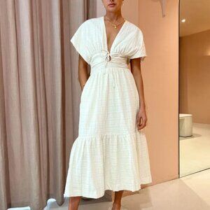Sovere Lucid Midi Dress, Ivory, NWT | Size AU 6, US XS